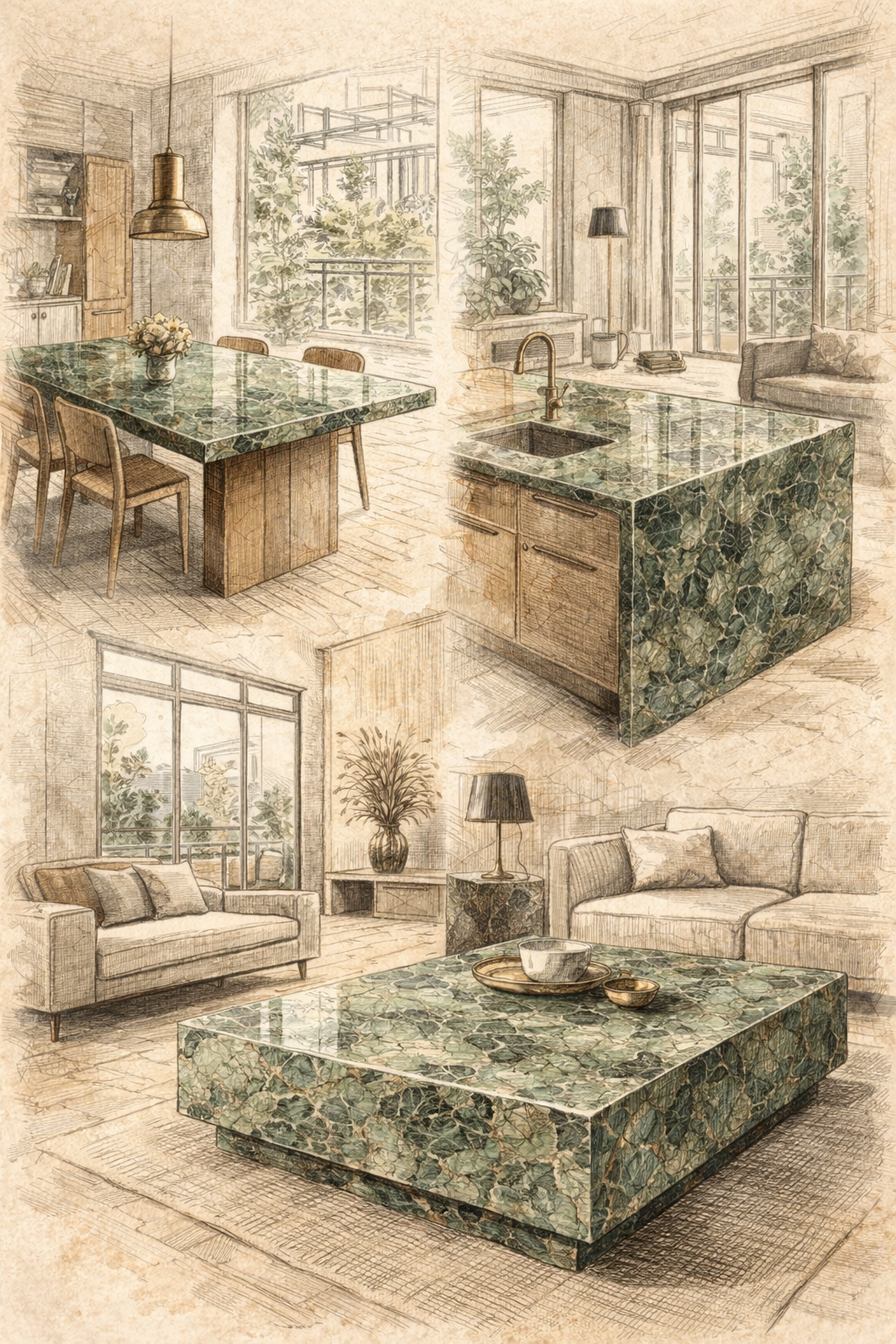 Le Vert d’Orezza dans l’architecture et le design contemporains